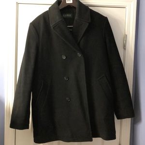 Lauren RL Double Wool Blend Breasted PeaCoat 42